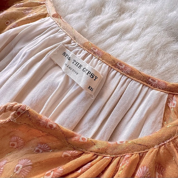 ✨Last Chance💋 ❤️‍🔥Spell & The Gypsy Coco Lei Flutter Sleeve Playdress XXS - Picture 12 of 16